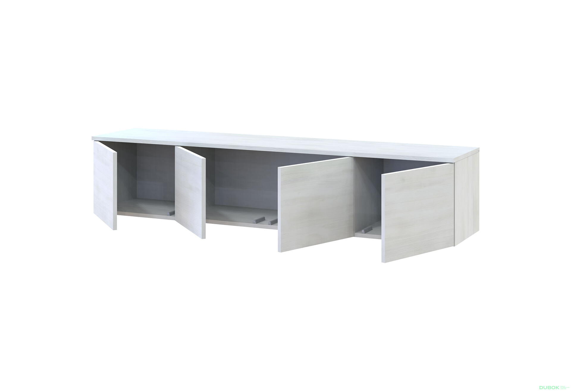 Fotografia 5 - TV stolík Levía biely 4dv 160x35x33
