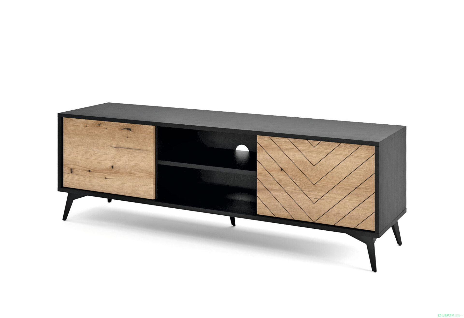 Fotografia 1 - TV stolík 154 evoke dub / čierna Diamond