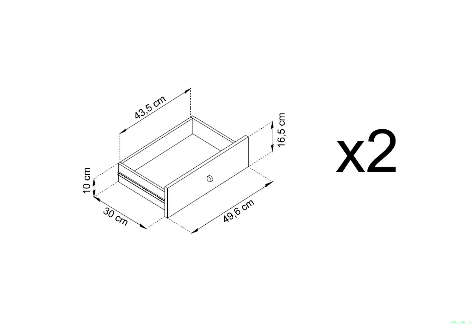 Fotografia 9 - Komoda MKSZ104 Mono granat