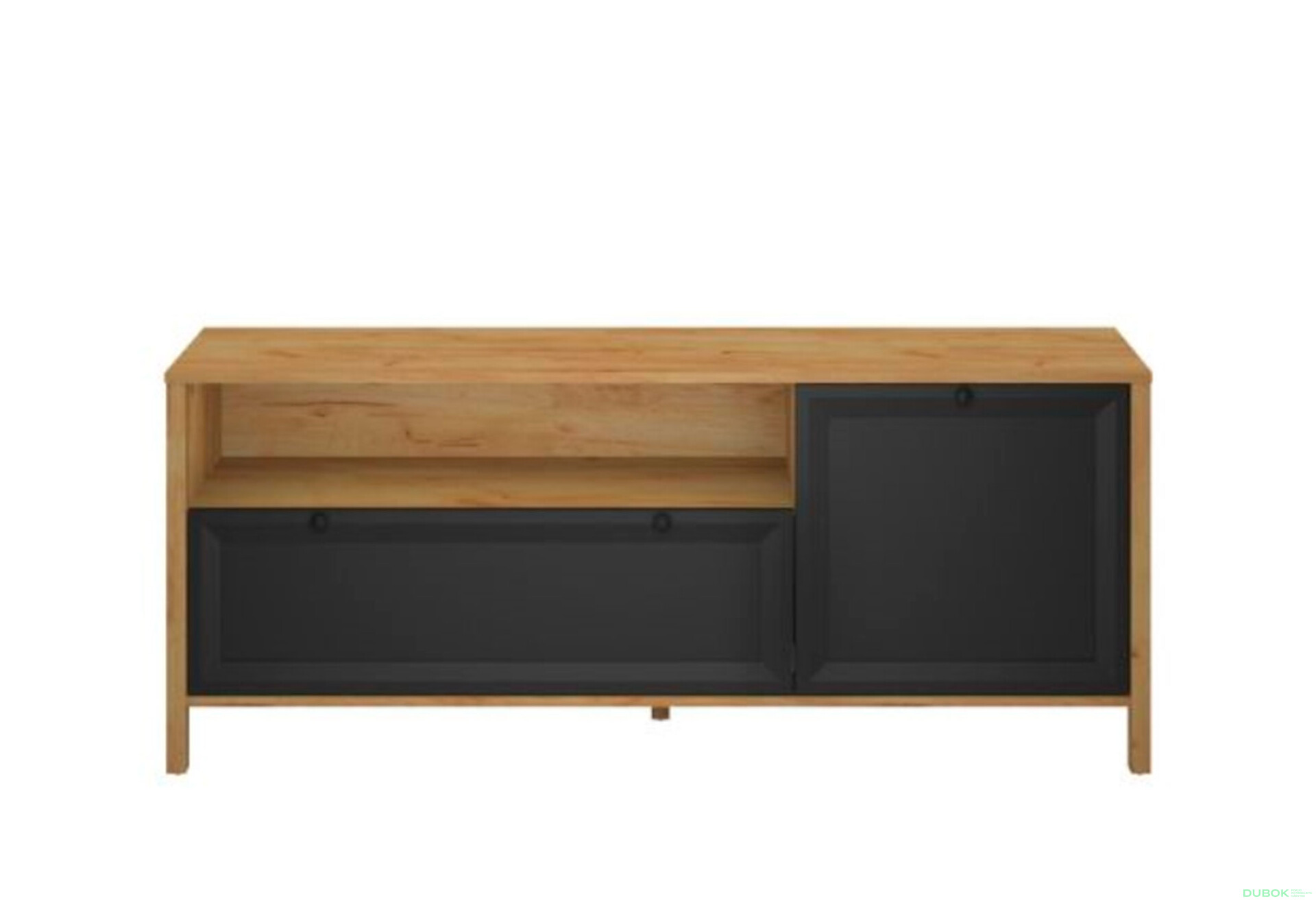 Fotografia 1 - TV stolík Brent dub craft zlatý / čierny