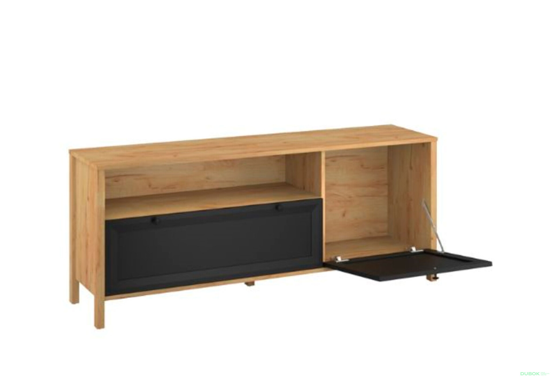 Fotografia 3 - TV stolík Brent dub craft zlatý / čierny
