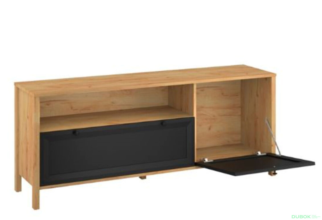 Fotografia 3 - TV stolík Brent dub craft zlatý / čierny
