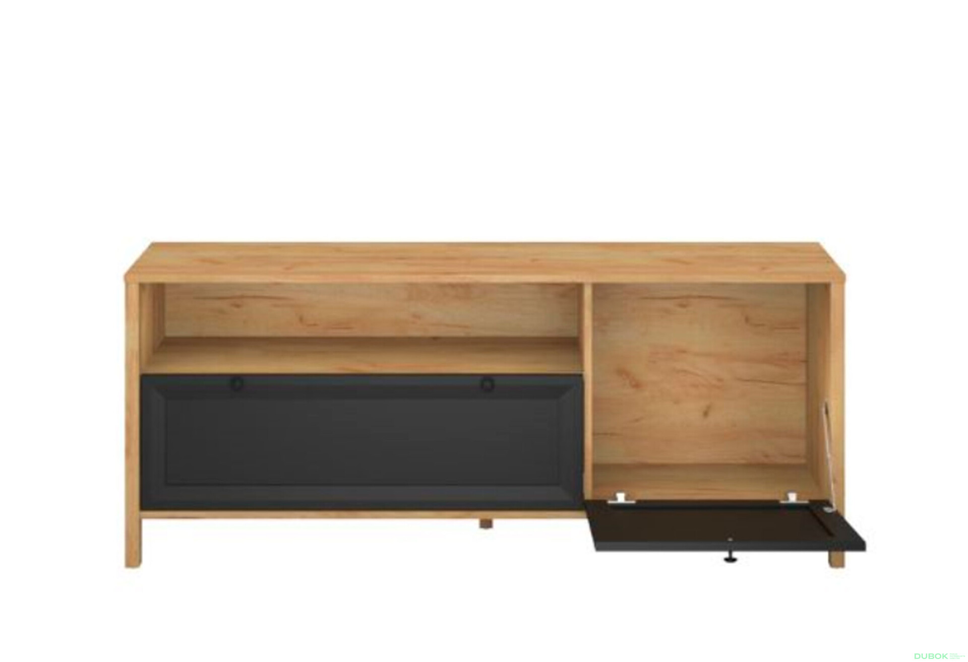Fotografia 4 - TV stolík Brent dub craft zlatý / čierny