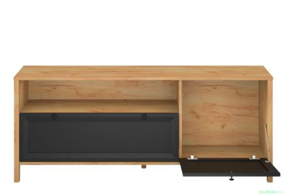 Fotografia 4 - TV stolík Brent dub craft zlatý / čierny