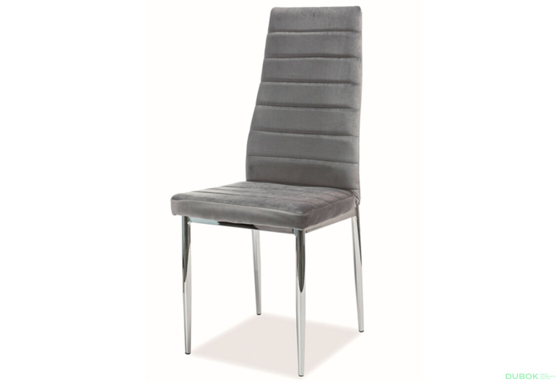 Stolička H-261 Chróm, Velvet šedá Bluvel 14