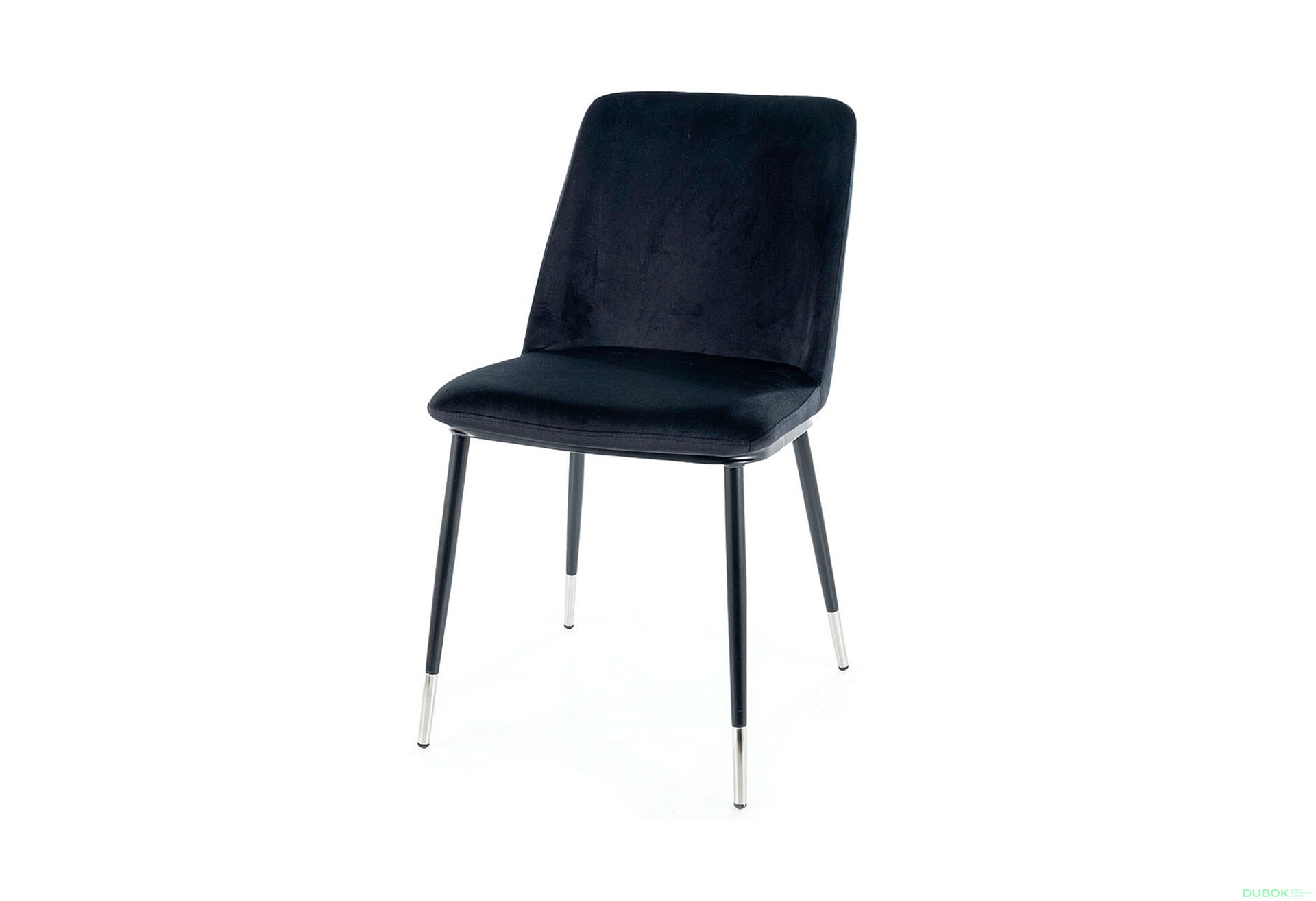 Fotografia 1 - Stolička Jill Velvet čierny Bluvel 19, kov čierna / chrome
