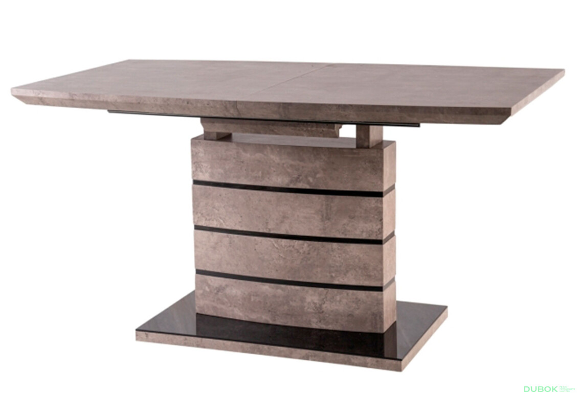 Stôl Leonardo 140(180)x80 betónový efekt