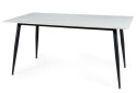 Fotografia 1 - Stôl Rion 160x90 mramorový efekt, biely / čierny mat