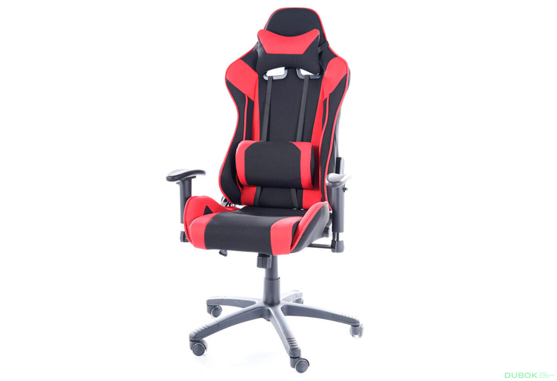 Otočné kreslo Viper čierny / červený