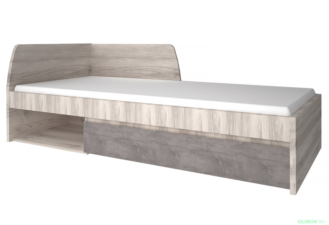 Posteľ 90x200 s roštom gaštan nairobi / onyx Jazz