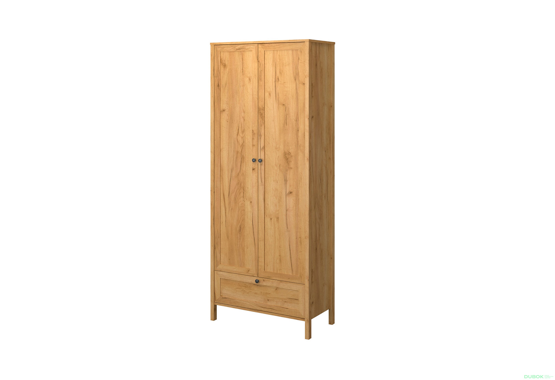 Fotografia 1 - Skriňa dvojdverová so zásuvkou Klark 83x210x48.5 cm Dub craft zlatý