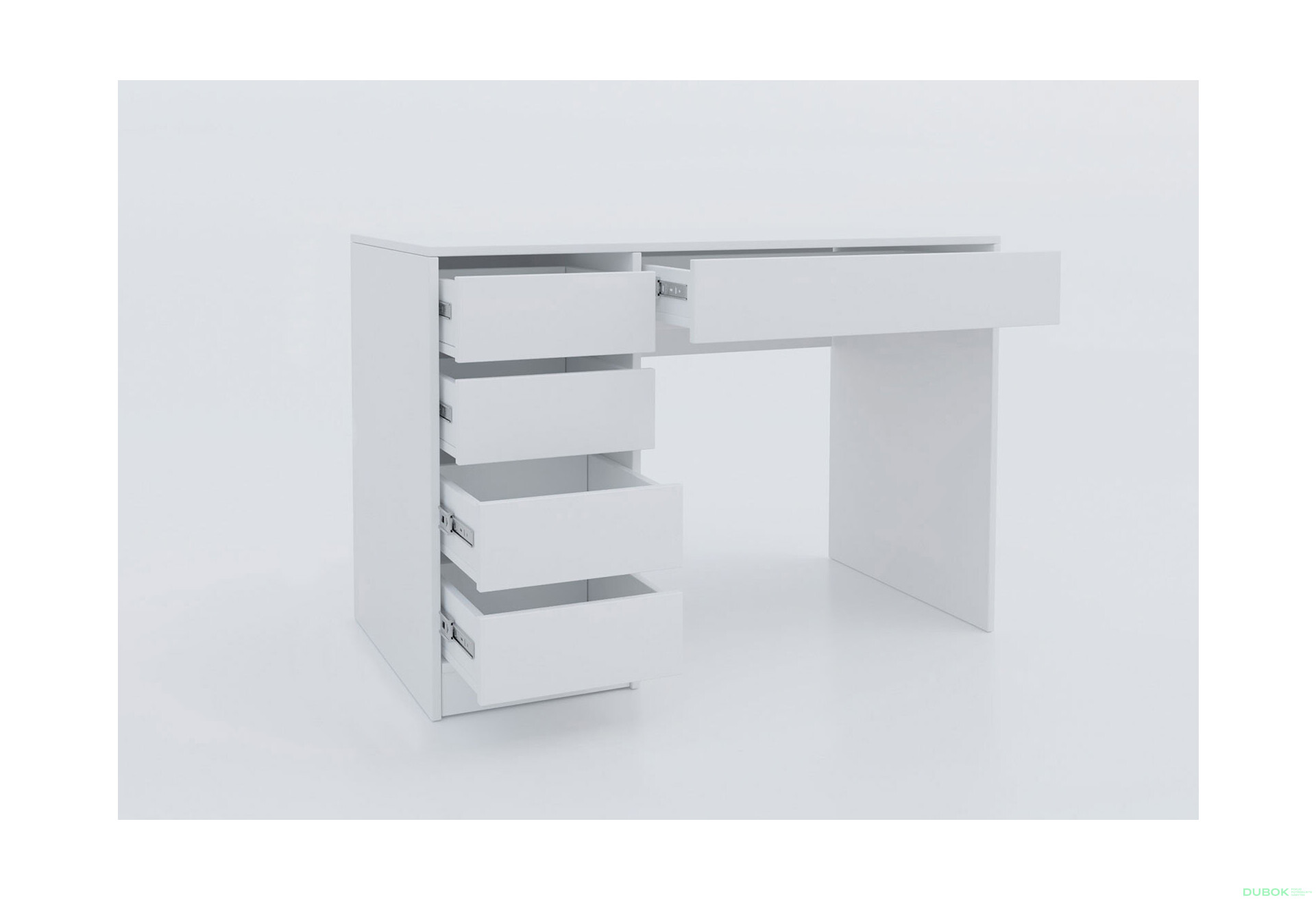 Fotografia 5 - Písací stôl s ľavou montážou Profi 110 cm biely