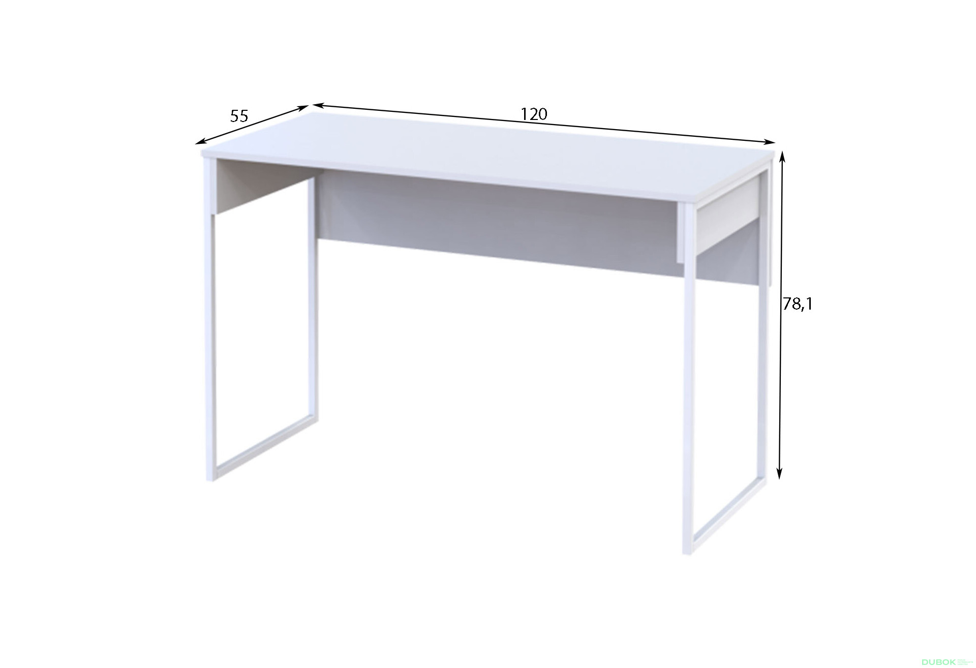 Fotografia 6 - Písací stôl Bart Lite 120 cm Biely
