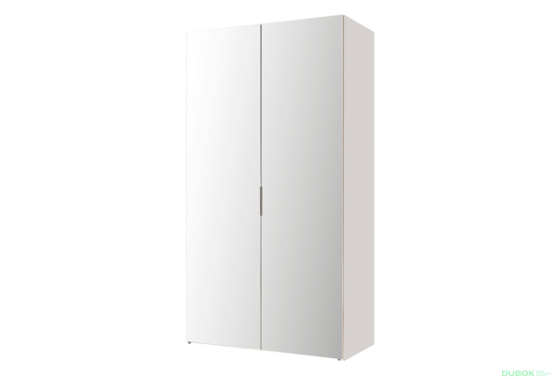 Skriňa dvojdverová so zrkadlom 100 cm Modus Biela AL