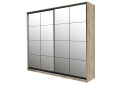 Fotografia 1 - Skriňa s posuvnými dverami 2 zrkadlá 180x240x60 cm W Loft Lines BL Dub kraft sivý