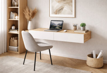 Fotografia Písací stôl 100 cm dub apalačský / nymphaea alba