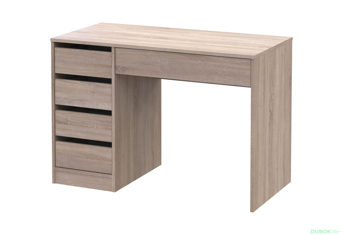 Písací stôl s ľavou montážou Profi 110 cm dub sonoma