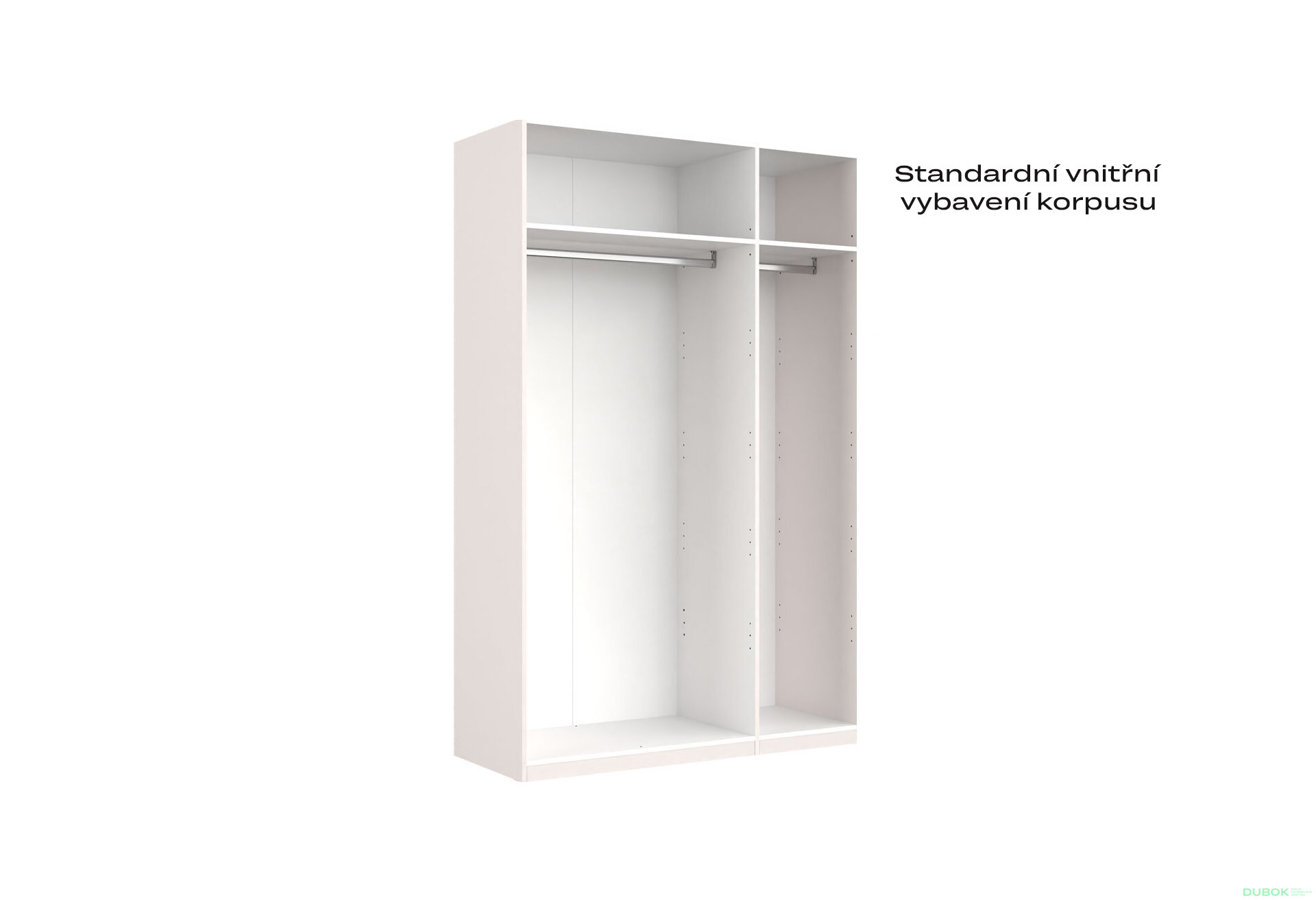 Fotografia 3 - Korpus skrine 3dv Biely lesk Idea