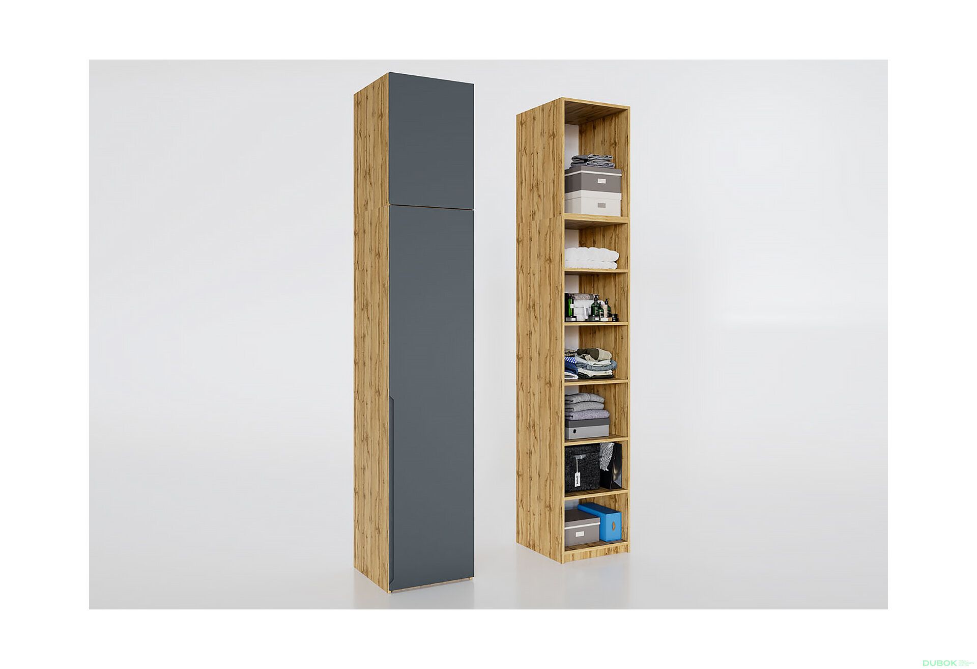 Fotografia 2 - Regál Neapol 1D 50 s nadstavcom dub appalači / antracit