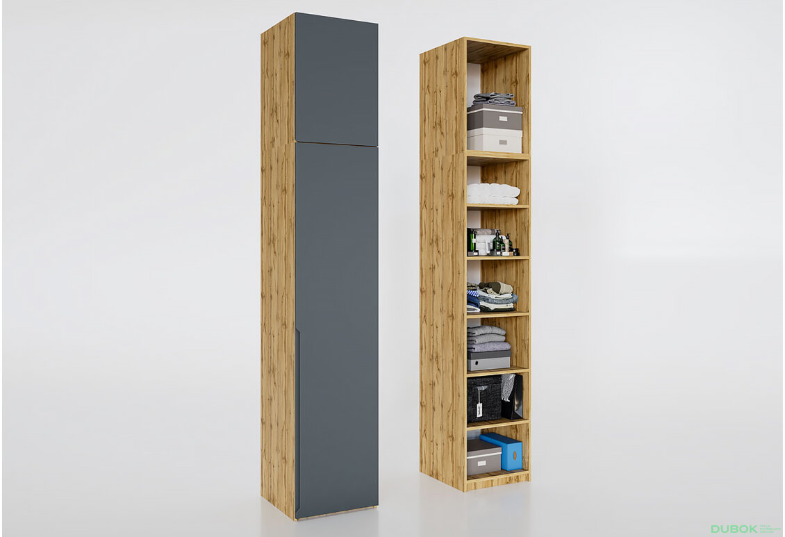 Fotografia 2 - Regál Neapol 1D 50 s nadstavcom dub appalači / antracit