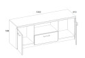Fotografia 3 - TV stolík 2d1s/135 dub navarra Doorset