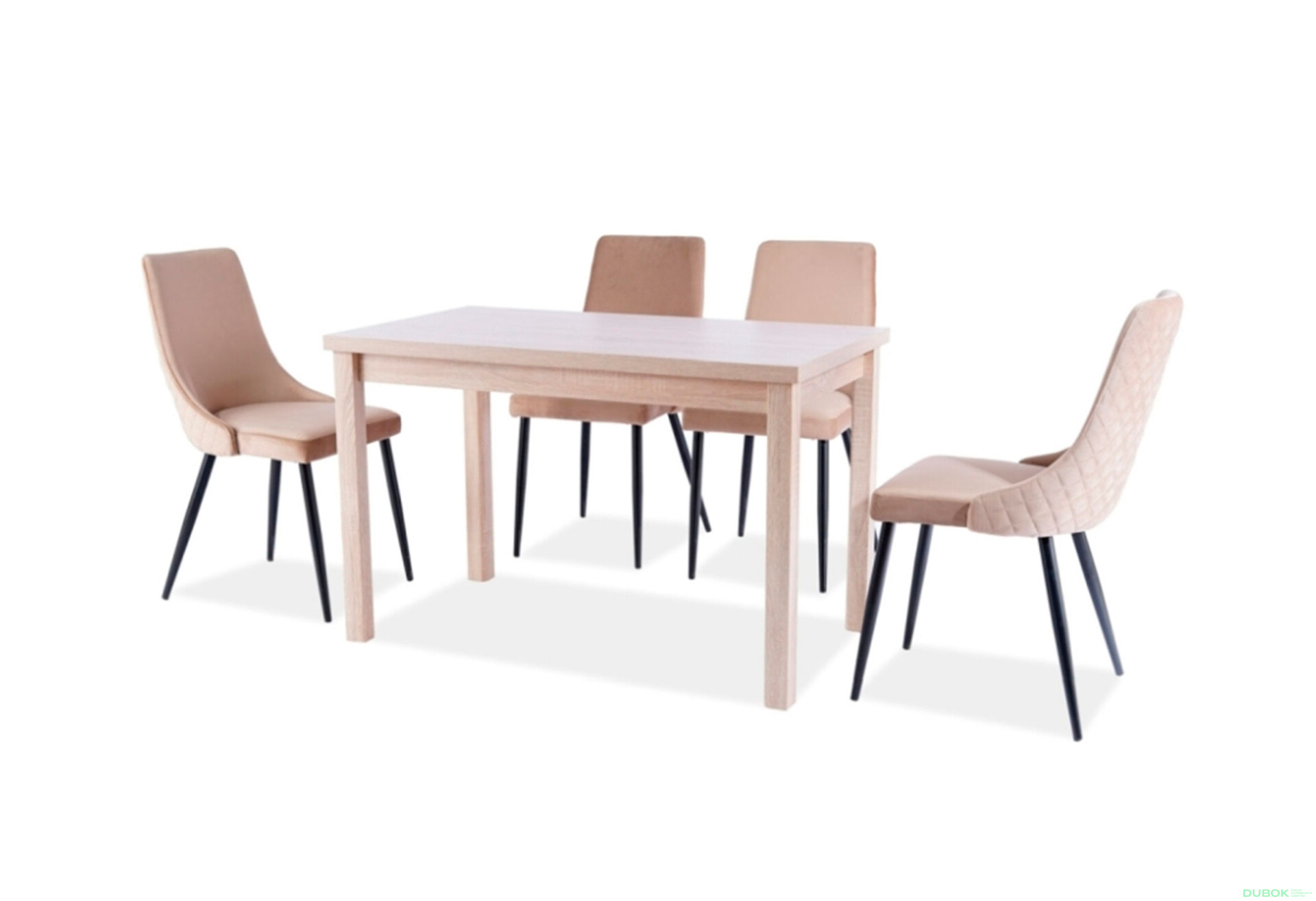 Fotografia 5 - Stolička Piano B Velvet béžový Bluvel 28, kov čierna matná