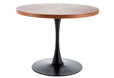 Stôl Amadeo 100 MDF orech / kov čierny matný