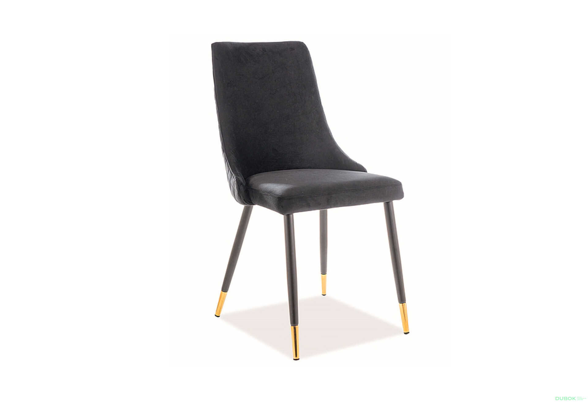 Fotografia 3 - Stolička Piano Velvet čierny Bluvel 19, kov čierny / zlatý