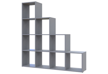 Regál otvorený Step 4х4 136.2х28.8х140.7 sivý