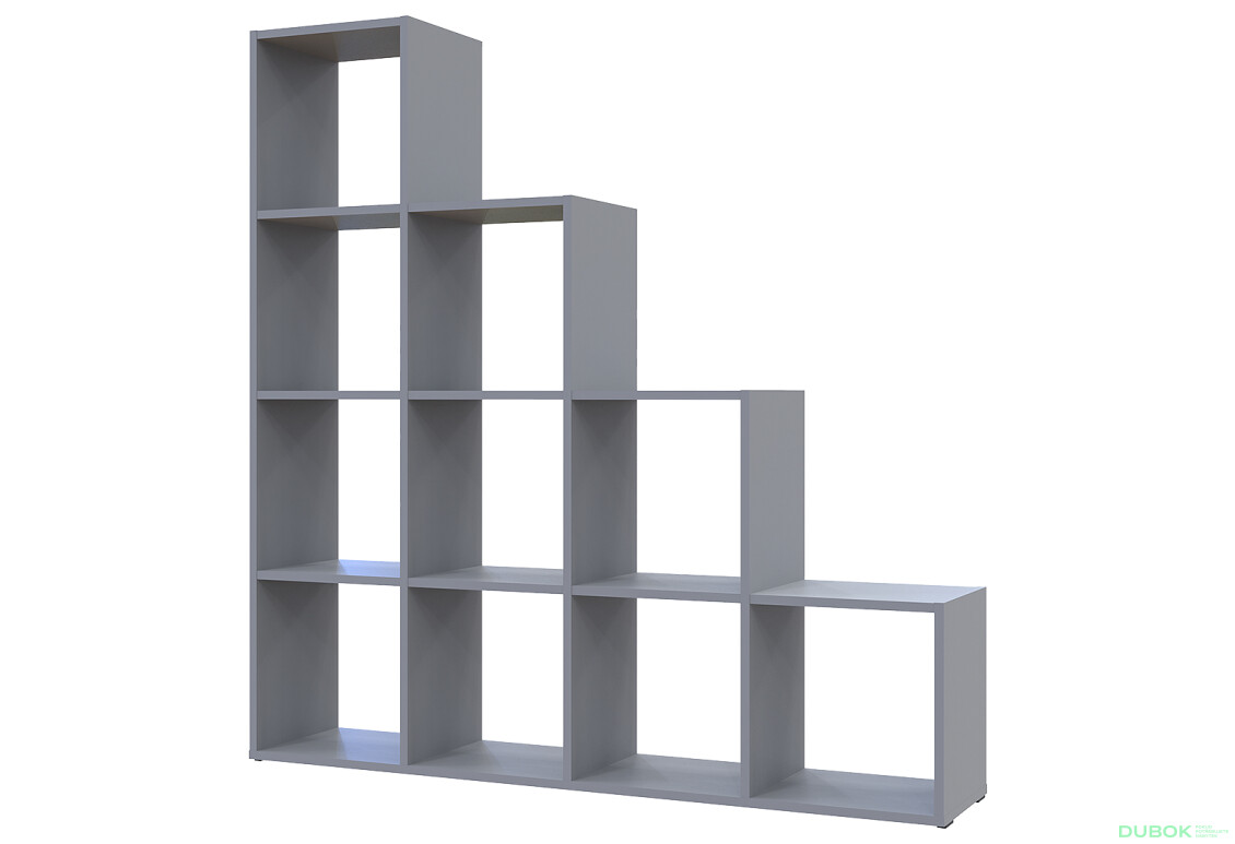 Regál otvorený Step 4х4 136.2х28.8х140.7 sivý