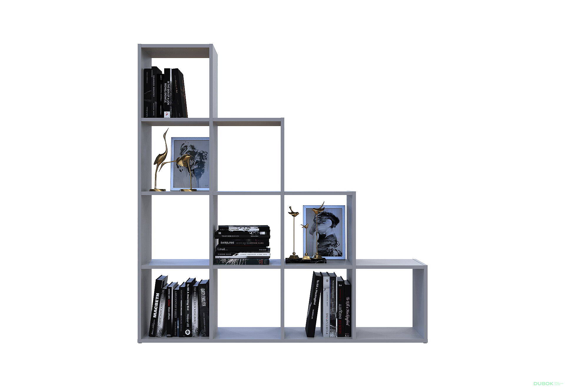 Fotografia 5 - Regál otvorený Step 4х4 136.2х28.8х140.7 sivý