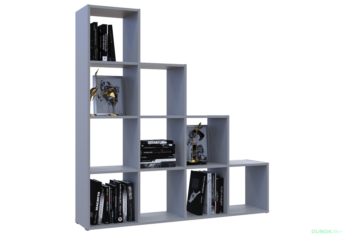 Regál otvorený Step 4х4 136.2х28.8х140.7 sivý - Fotografia 6 Fotografia 6 - Regál otvorený Step 4х4 136.2х28.8х140.7 sivý