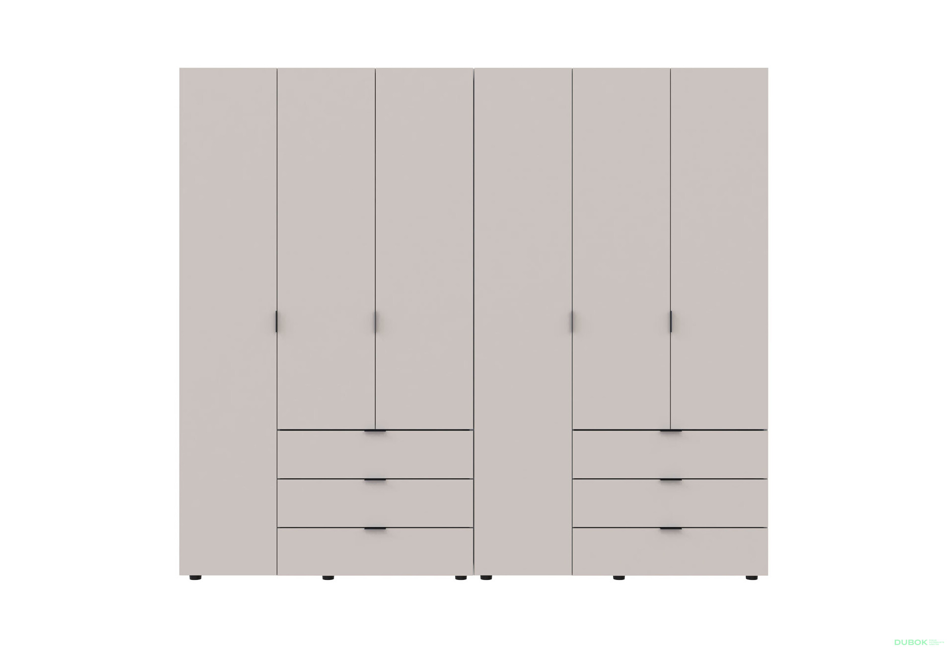 Skriňa šesťdverová Gelar 232.42 cm Kašmír - Fotografia 2 Fotografia 2 - Skriňa šesťdverová Gelar 232.42 cm Kašmír