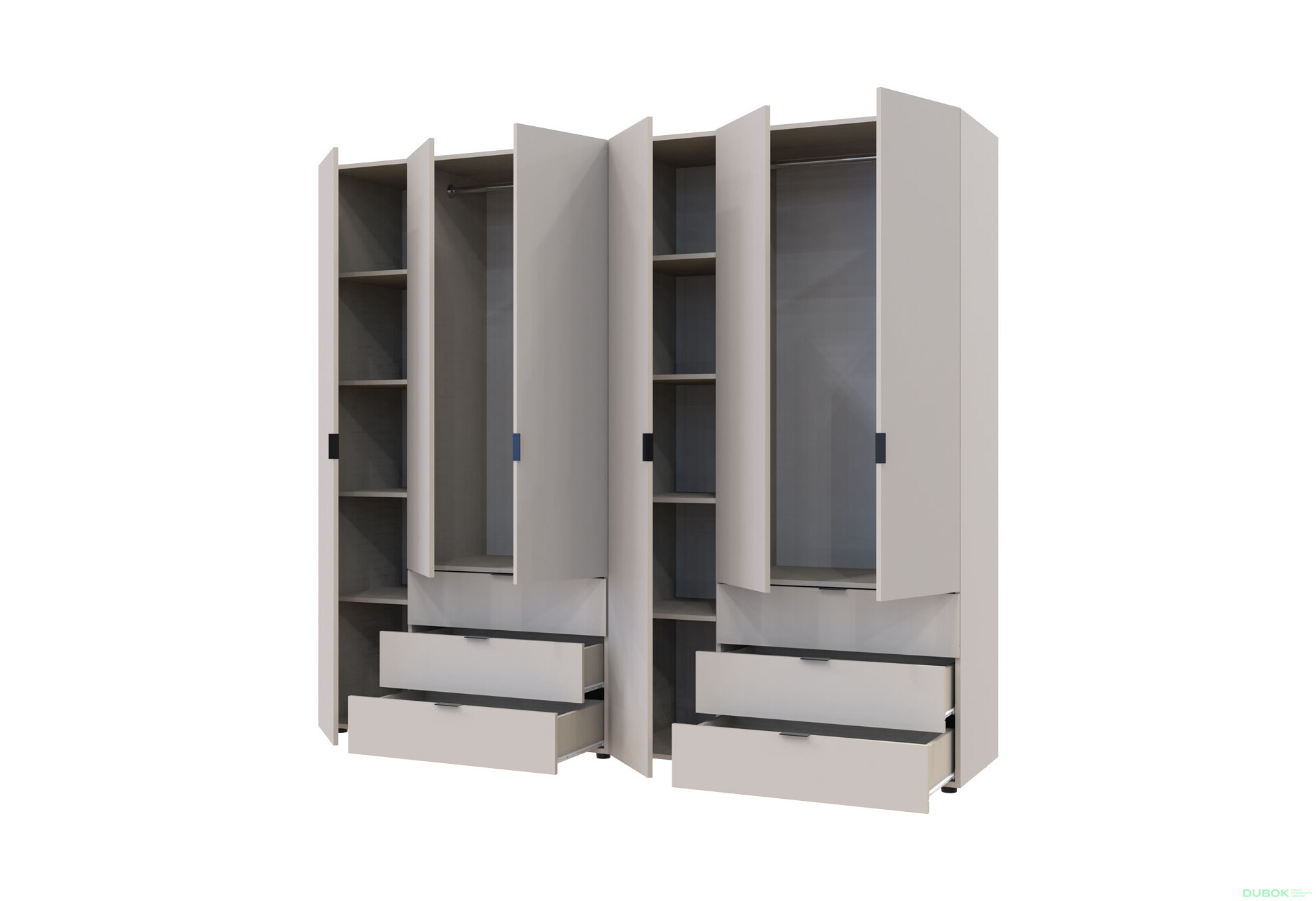 Skriňa šesťdverová Gelar 232.42 cm Kašmír - Fotografia 4 Fotografia 4 - Skriňa šesťdverová Gelar 232.42 cm Kašmír