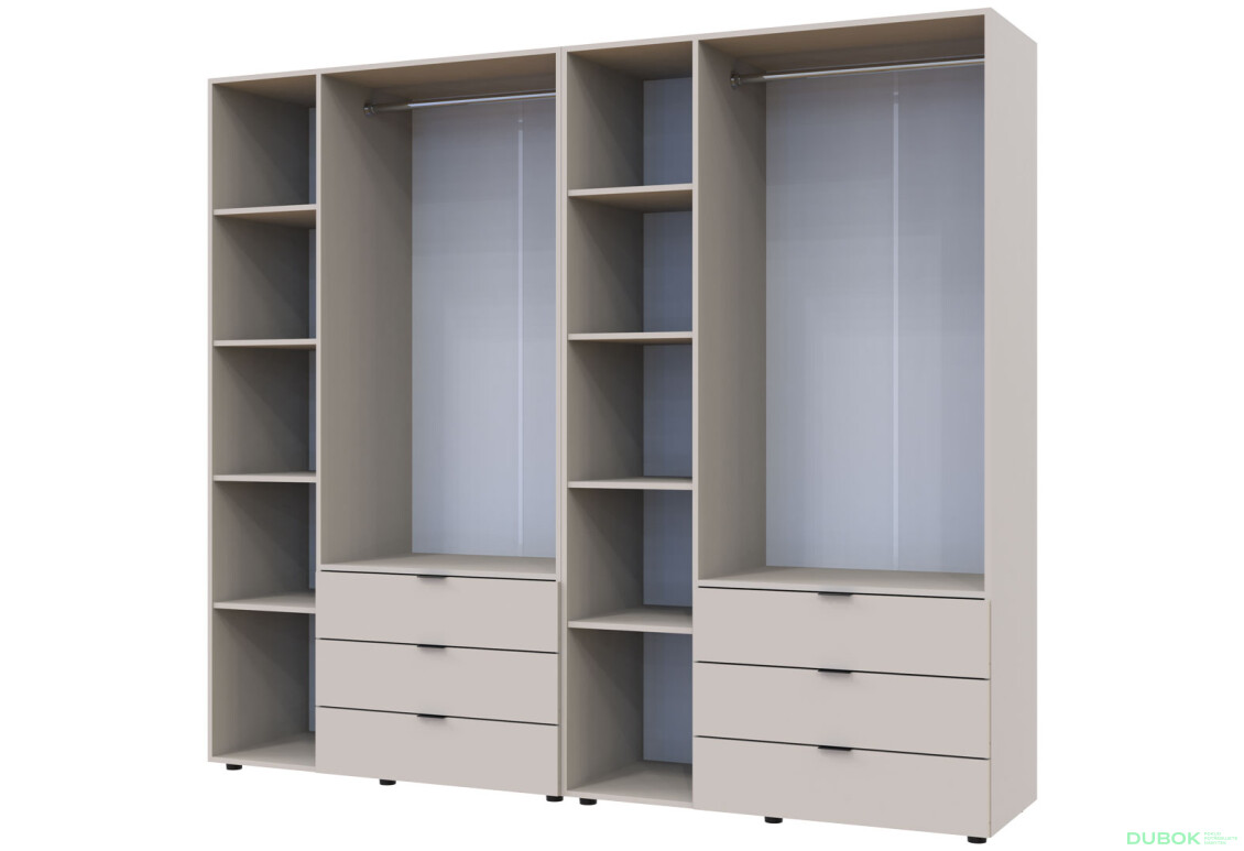 Skriňa šesťdverová Gelar 232.42 cm Kašmír - Fotografia 6 Fotografia 6 - Skriňa šesťdverová Gelar 232.42 cm Kašmír