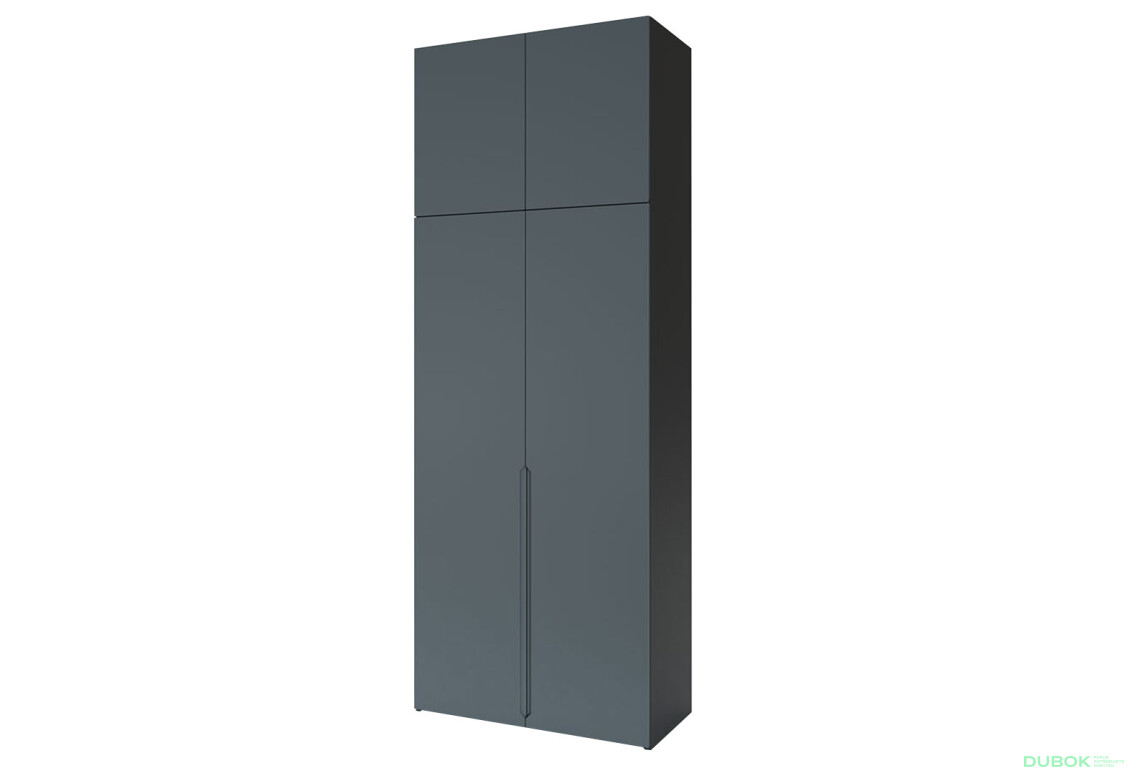Skriňa dvojdverová s podkrovným priestorom 100x273 cm Neapol Antracit