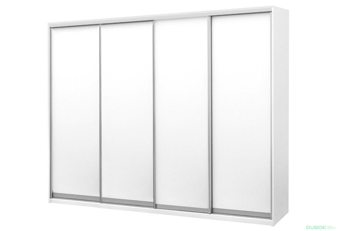 Skriňa s posuvnými dverami Komforto 4 DTD 270x240x60 cm Biela