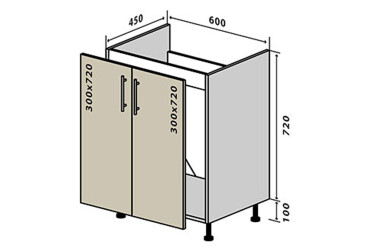 N13 Drezová skrinka 2D 60