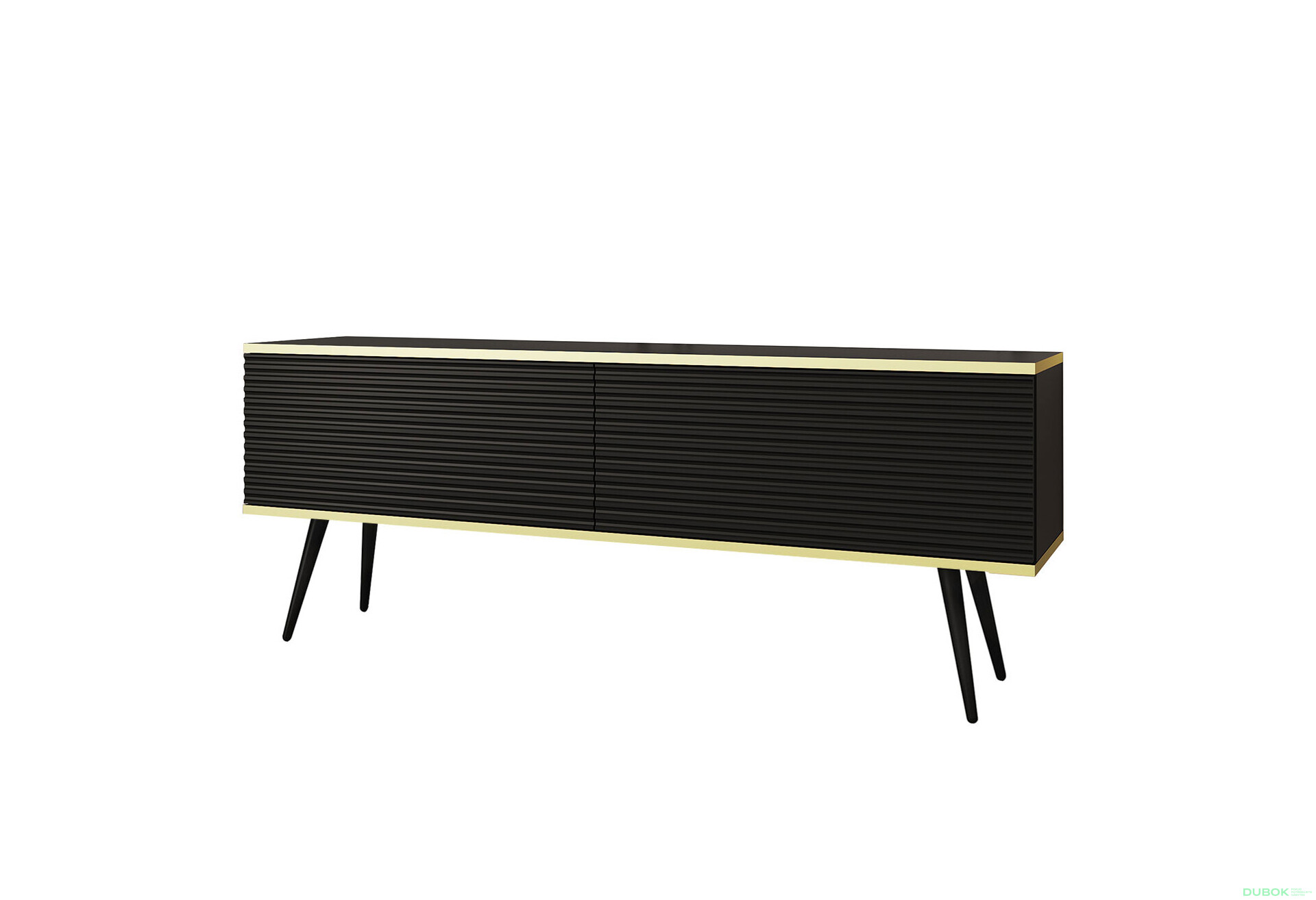TV stolík RTV 135 MDF čierny, čierne nohy Oro - Fotografia 1 Fotografia 1 - TV stolík RTV 135 MDF čierny, čierne nohy Oro