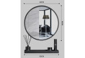 Fotografia 4 - Lustro z półką 60cm czarne