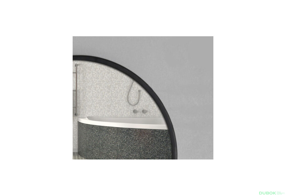 Lustro z półką 60cm czarne - Fotografia 5 Fotografia 5 - Lustro z półką 60cm czarne