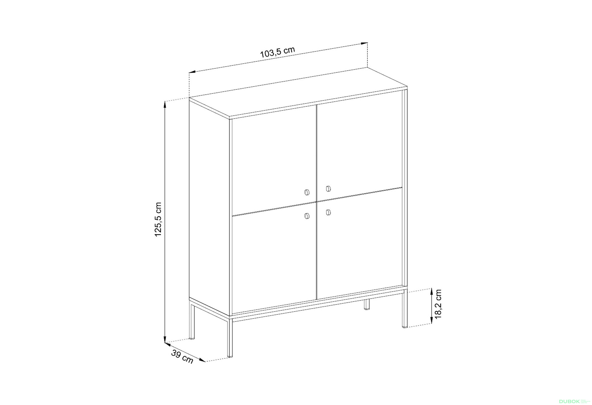 Fotografia 3 - Komoda MK104 Mono granat