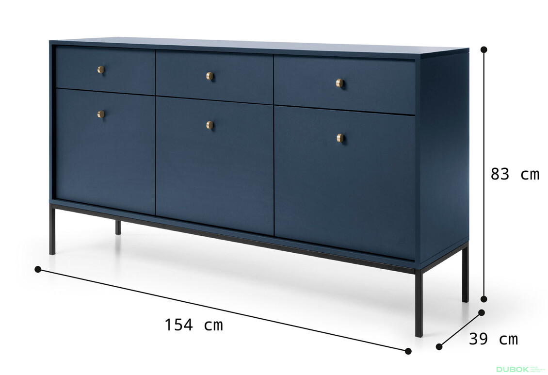 Komoda MKSZ154 Mono granat - Fotografia 6 Fotografia 6 - Komoda MKSZ154 Mono granat