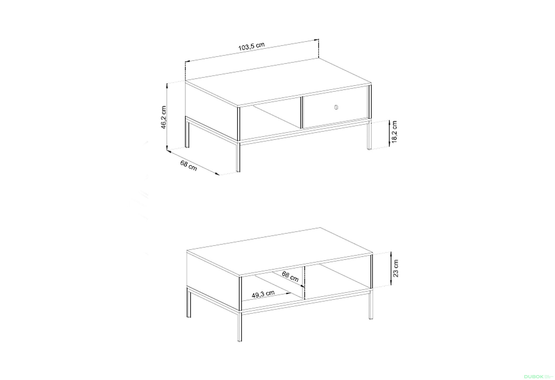 Fotografia 3 - Konferenčný stolík ML104 Mono granat