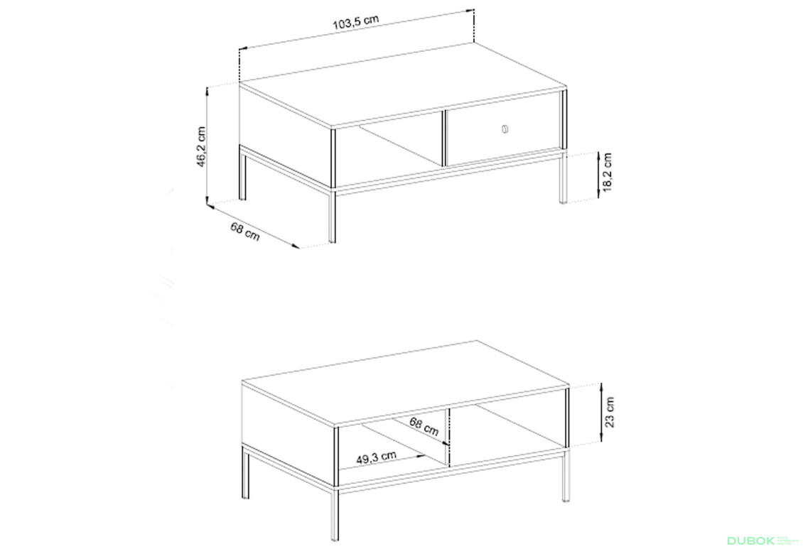 Fotografia 3 - Konferenčný stolík ML104 Mono granat