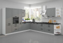 Fotografia 1 - Kuchynská zostava 3.09x3.39 m Luna biely / dust grey