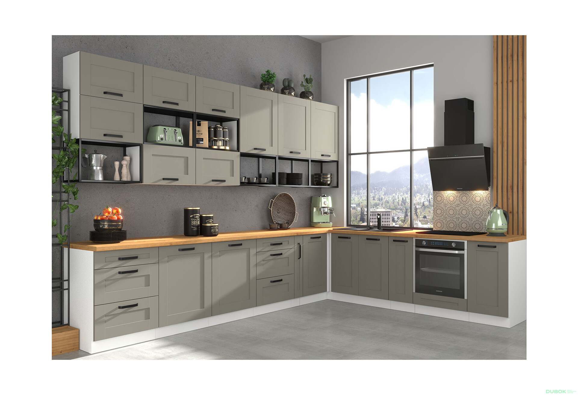 Fotografia 1 - Modulárna kuchyňa Luna biely / clay grey