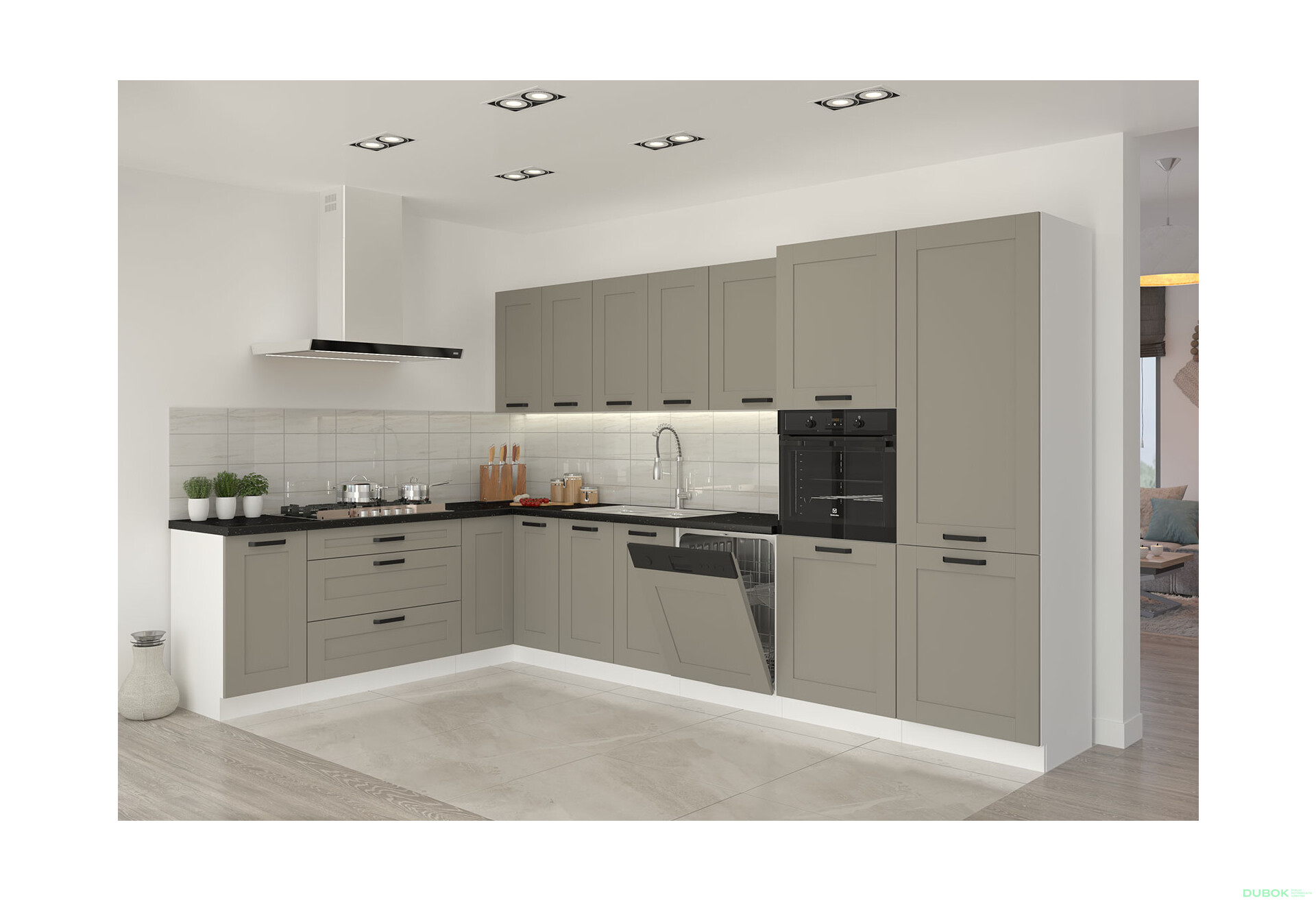 Fotografia 5 - Modulárna kuchyňa Luna biely / clay grey