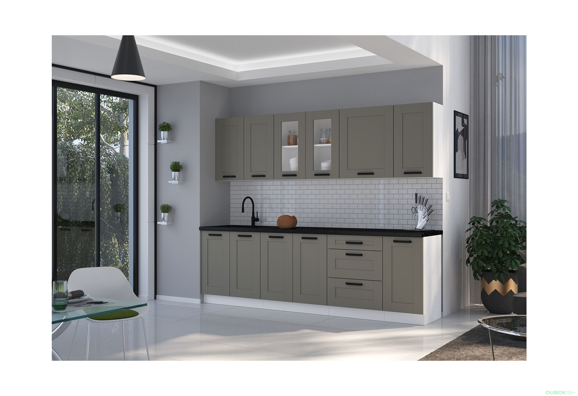 Fotografia 6 - Modulárna kuchyňa Luna biely / clay grey