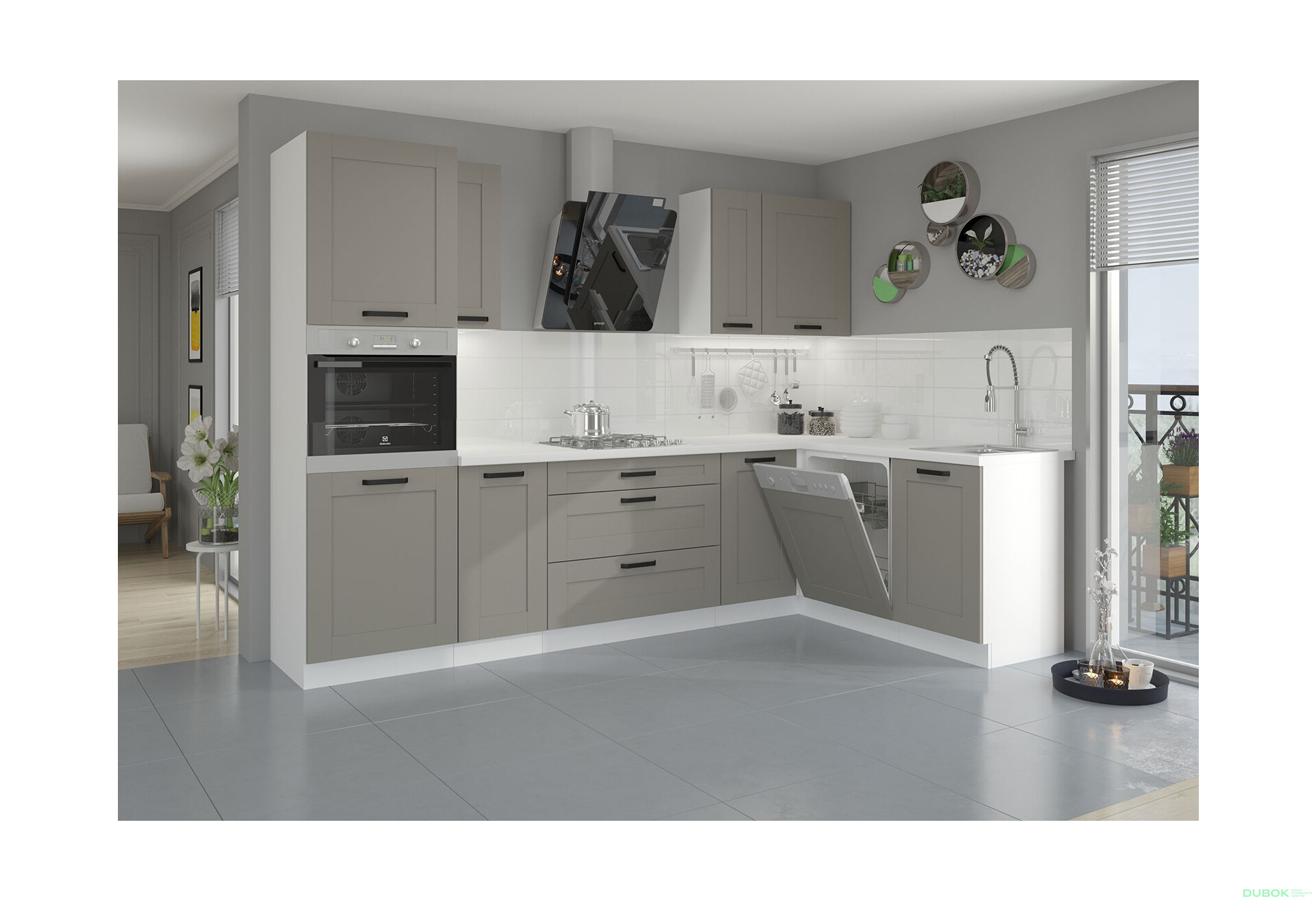 Fotografia 2 - Modulárna kuchyňa Luna biely / clay grey